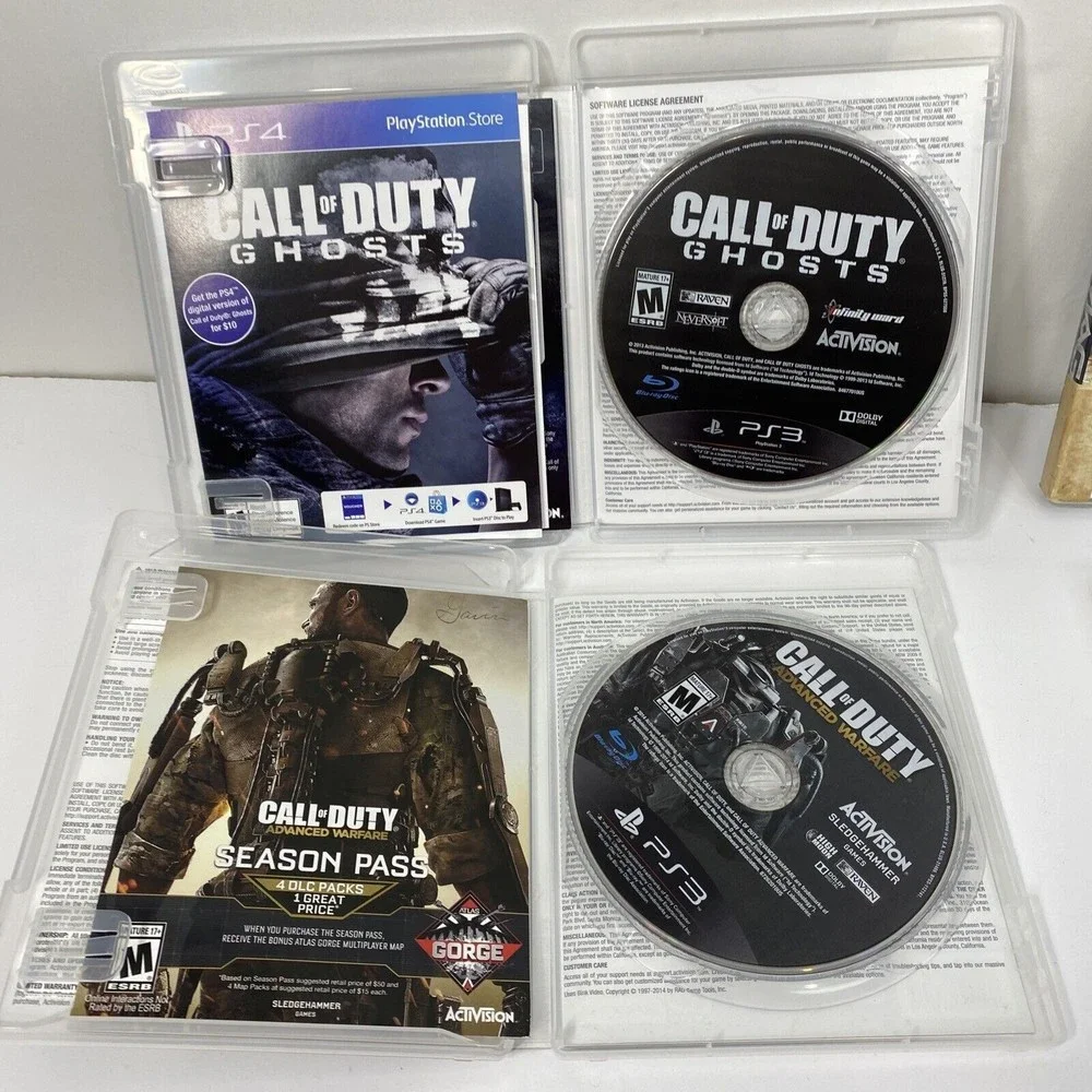 PS3 Games Lot Call of Duty Advanced Warfare Ghosts Mags Blacksite Unchartered